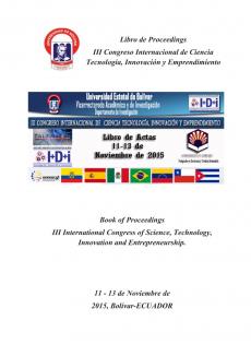 Cubierta para LIBRO DE MEMORIAS III CONGRESO INTERNACIONAL DE CIENCIA, TECNOLOGÍA, INNOVACIÓN Y EMPRENDIMIENTO 2015