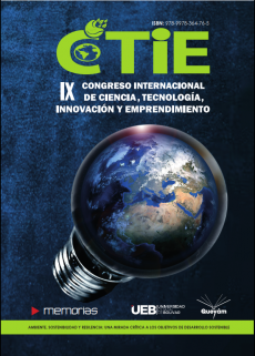 Cubierta para LIBRO DE MEMORIAS DEL IX CONGRESO INTERNACIONAL DE CIENCIA, TECNOLOGÍA, INNOVACIÓN Y EMPRENDIMIENTO “AMBIENTE, SOSTENIBILIDAD Y RESILIENCIA: UNA MIRADA CRÍTICA A LOS OBJETIVOS DE DESARROLLO SOSTENIBLE"